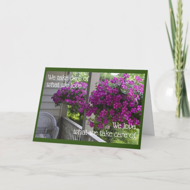 Overflowing Hanging Baskets for Your Sweetie  Card (Front)