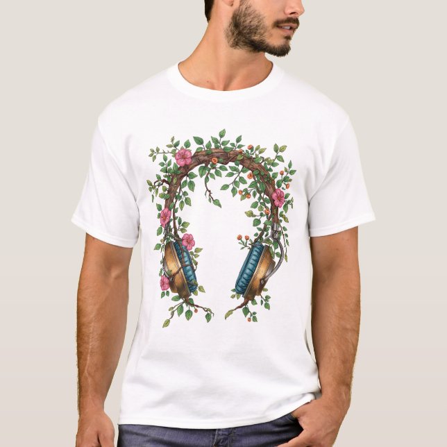 Overgrown Headphones T-Shirt (Front)