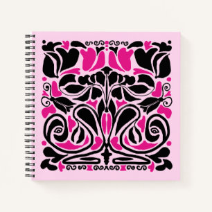 Overgrowth Illustrated Art Nouveau Notebook