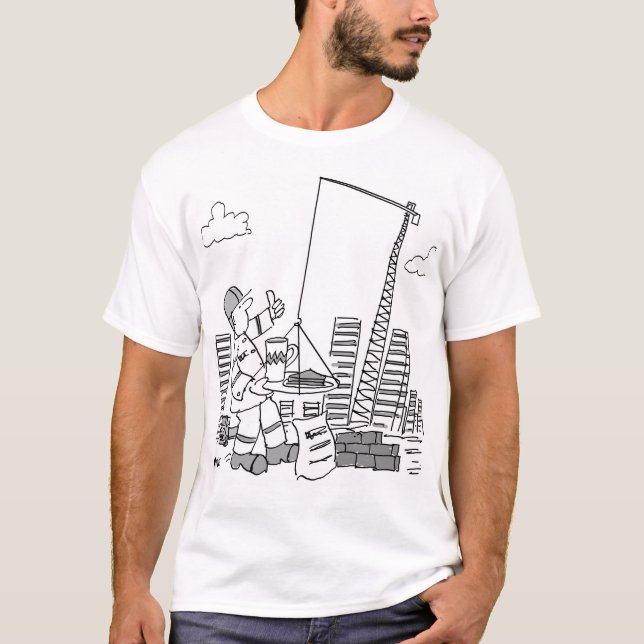 Overhead Crane Operator. Construction Worker T-Shirt (Front)
