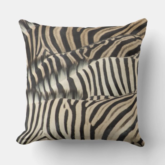 Overhead view of Burchell's Zebra Cushion (Front)