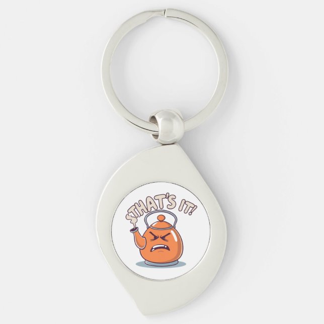 Overheated - Funny Whistling Kettle Key Ring (Front)