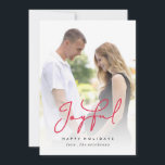 Overjoyed Classic Holiday Photo Card<br><div class="desc">Express your joy for the holiday season with this classic,  elegant,  and modern typography for your holiday photo card. Photo © Emily Gilbert Photography</div>