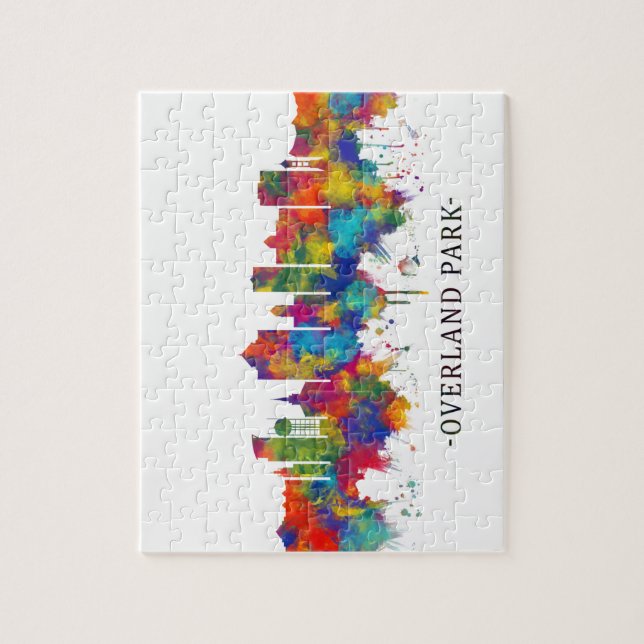 Overland Park Kansas Skyline Jigsaw Puzzle (Vertical)