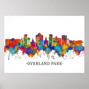 Overland Park Kansas Skyline Poster