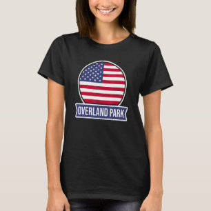 OVERLAND PARK USA American place name US flag de T-Shirt