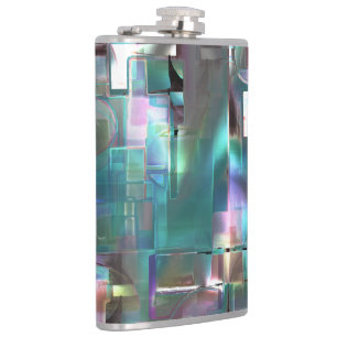 Overlap of gradient green and coloured in soft neo hip flask