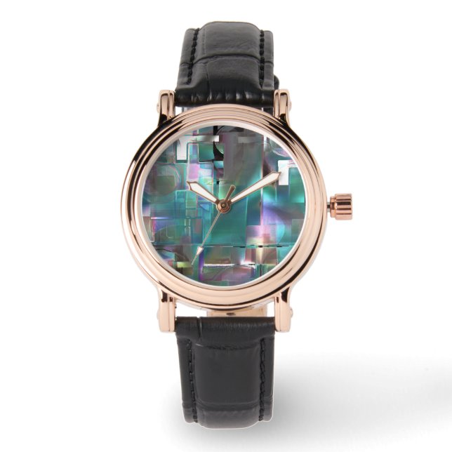 Overlap of gradient green and coloured in soft neo watch (Front)