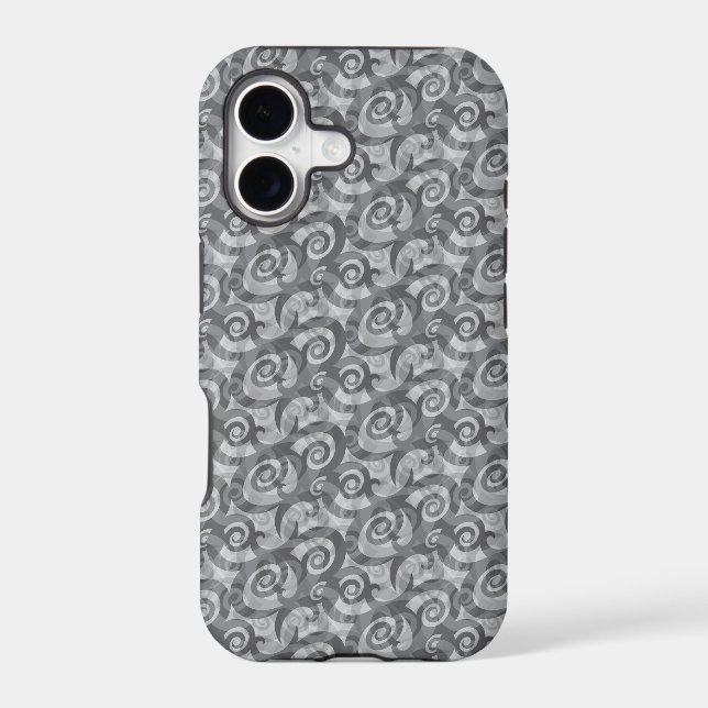 Overlapping Abstract Spirals Pattern (Back)