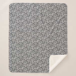 Overlapping Abstract Spirals Pattern Sherpa Blanket