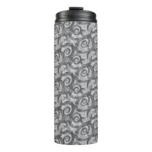 Overlapping Abstract Spirals Pattern Thermal Tumbler