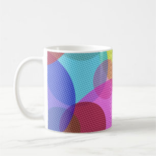 Overlapping Circles Colorful Abstract Art Coffee Mug