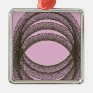 overlapping circles in purple background abstract metal tree decoration