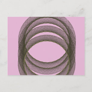 overlapping circles in purple background abstract postcard