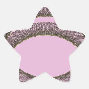 overlapping circles in purple background abstract star sticker