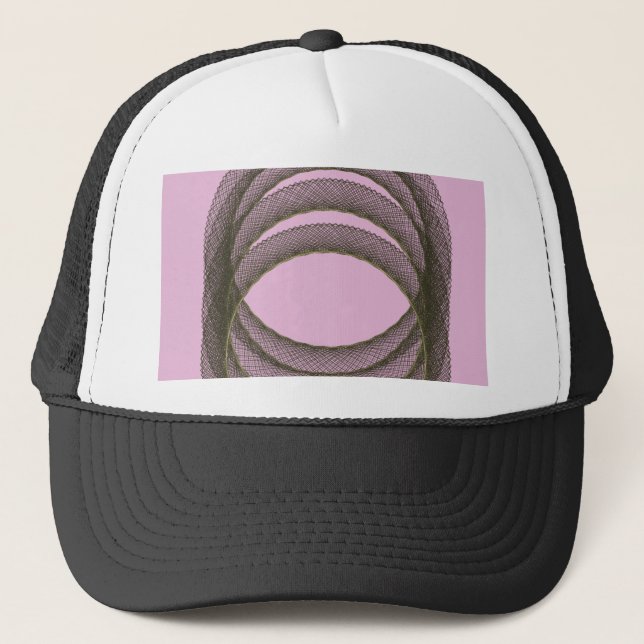 overlapping circles in purple background abstract trucker hat (Front)