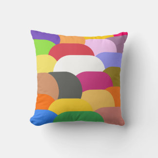 Overlapping circles scales pattern cushion