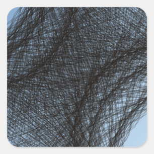 overlapping dark circles square sticker