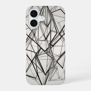 Overlapping Diamond Line Art iPhone 16 Case