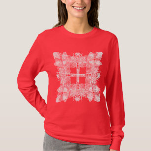 Overlapping Dragonflies Squared T-Shirt