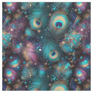 overlapping feathers fabric