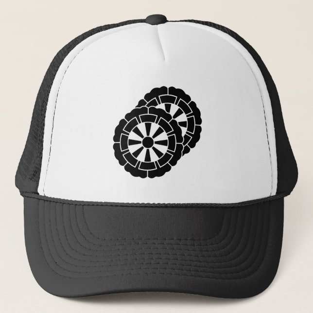 Overlapping flower-shaped Genji carts Trucker Hat (Front)
