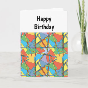 Overlapping Flutes Birthday Card