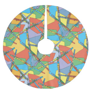 Overlapping Flutes Brushed Polyester Tree Skirt