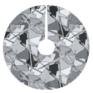 Overlapping Flutes Brushed Polyester Tree Skirt