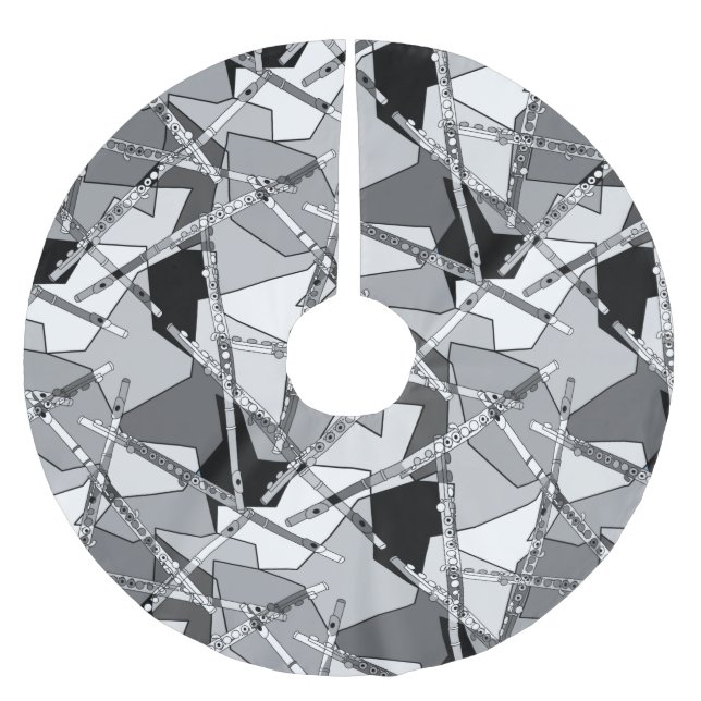 Overlapping Flutes Brushed Polyester Tree Skirt (Front)