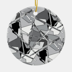 Overlapping Flutes Ceramic Tree Decoration