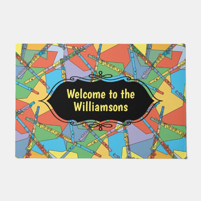 Overlapping Flutes Doormat (Front)