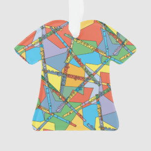 Overlapping Flutes Ornament