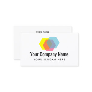 Overlapping hexagon logo business card template