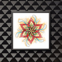 Overlapping Mandala Adult Colouring Poster