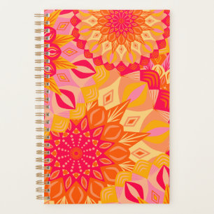 Overlapping Mandala Orange Pink Yellow Planner