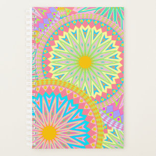 Overlapping Mandala Pink Blue Yellow Mint Purple Planner