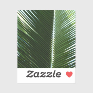 Overlapping Palm Fronds Tropical Green Abstract