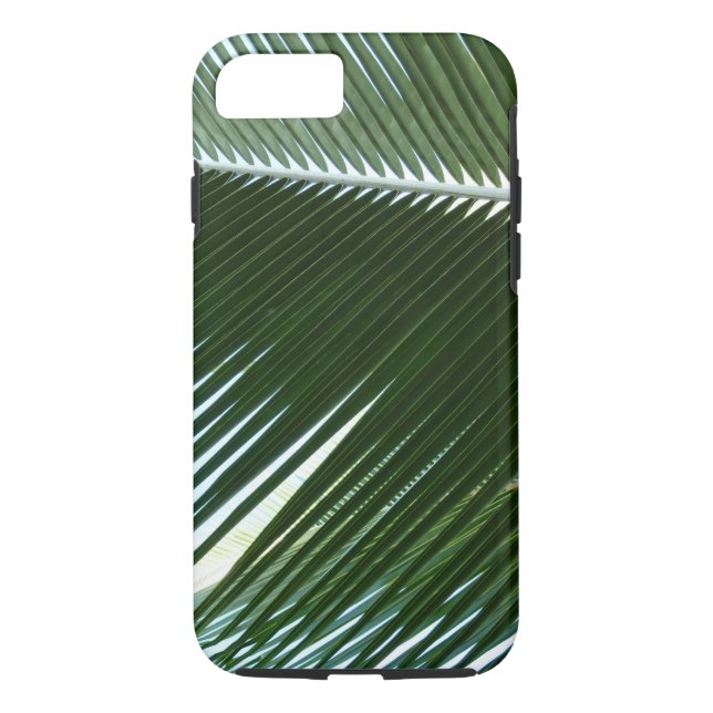 Overlapping Palm Fronds Tropical Green Abstract Case-Mate iPhone Case (Back)