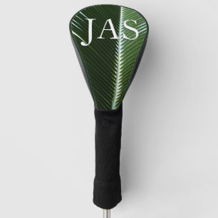 Overlapping Palm Fronds Tropical Green Abstract Golf Head Cover