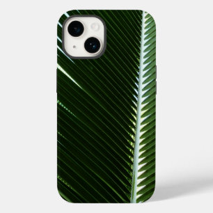 Overlapping Palm Fronds Tropical Green Abstract iPhone 14 Case