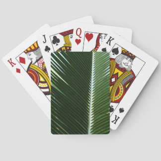 Overlapping Palm Fronds Tropical Green Abstract Playing Cards