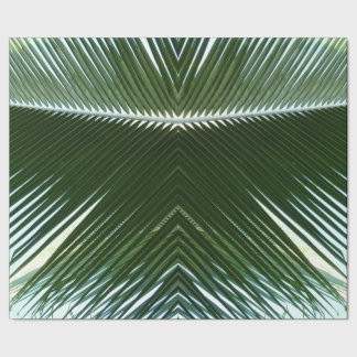 Overlapping Palm Fronds Tropical Green Abstract Wrapping Paper