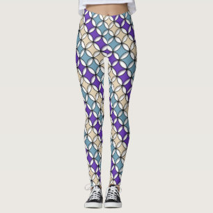 Overlapping Pastel Toned Circles Leggings