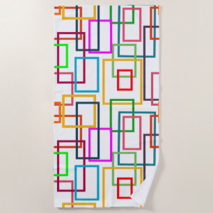 Overlapping Rectangles  Beach Towel