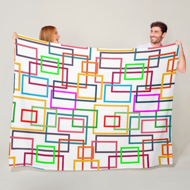 Overlapping Rectangles  Fleece Blanket (In Situ)