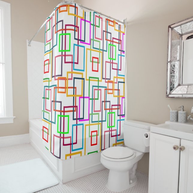 Overlapping Rectangles  Shower Curtain (In Situ)
