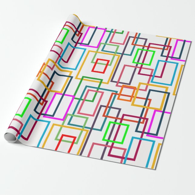 Overlapping Rectangles  Wrapping Paper (Unrolled)
