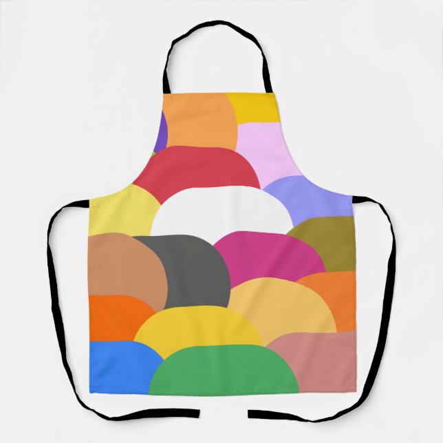 Overlapping scales circles pattern  apron (Front)