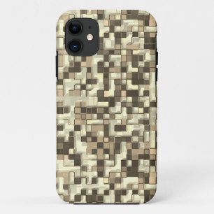 Overlapping small squares in tones brown to beige Case-Mate iPhone case